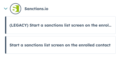 Sanctions Workflows - replace LEGACY screen action with new action
