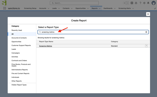 salesforce-create-metrics-report
