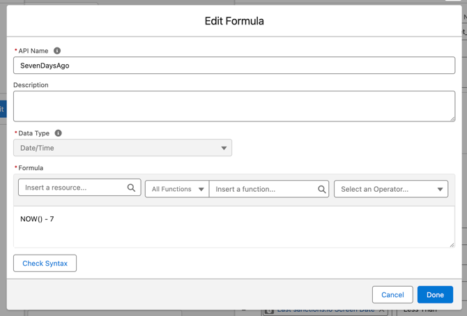 salesforce-formula-SevenDaysAgo