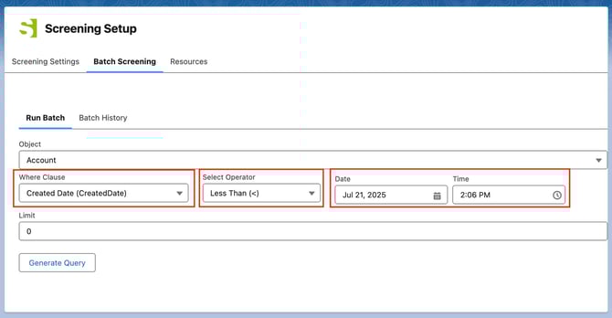 salesforce-batch-screening-filters